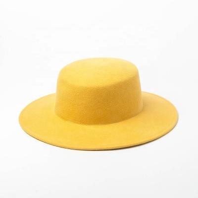 China Fashion CVDER Two Tone ODM Sombreros De Fieltro Cope Felt Fedora Hats Wide Brim Luxe With Logos Suede Fedora Hat Cope for sale