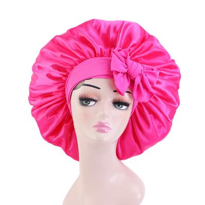 China Designer Hair Bonnet Fashion CVDER Sequin Bonnets Muslim Woman Touca OEM Hats Bandana Satin Hat Cap With Lace for sale