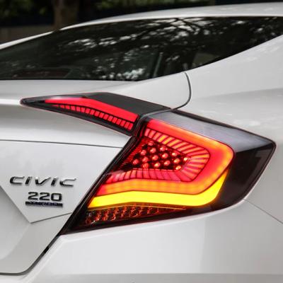 China PC+ABS 2022 Wholesale Price Good High Quality Modified Taillights New Lighting System Auto Tail Light Tail Lamp For Honda Civic 2016-2019 for sale