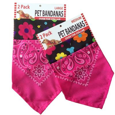 China Custom Print Logo Dog Bandana Viable Fashion Triangle Large For Big Small Dogs Media Pet Bandana For Pet for sale