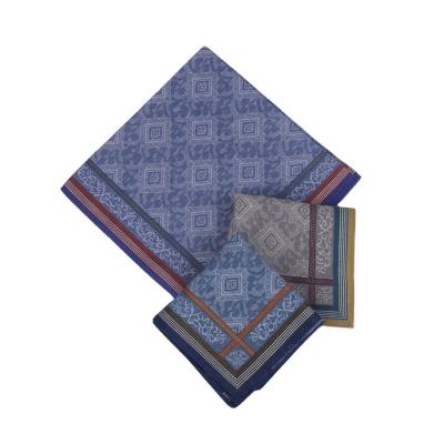 China Wholesale Stripe Business Men's Jacquard Boutique Soft Handkerchief Woven Handkerchief Pocket Squares 3 Colors for sale