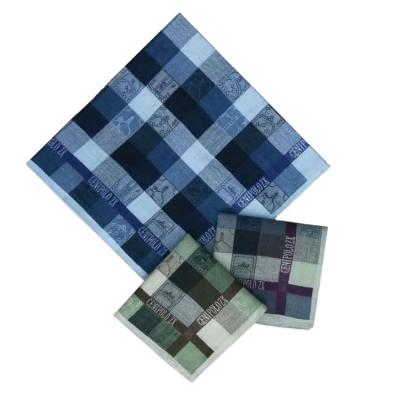 China Stripe Mens Soft Jacquard Woven Handkerchief Wholesale Handkerchief Handkerchief for sale