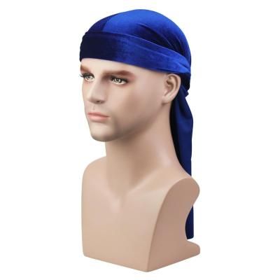 China Custom Velvet Men's Bandanas Hats Comfortable Doorag Durag Hood Durag for sale