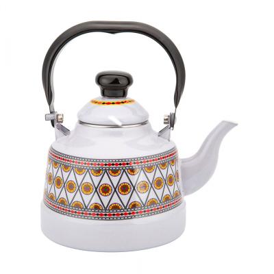 China Viable enamel tea kettle South America sold 2.0L tetera bon de esmalte ollas de peltre Middle East kettle for sale