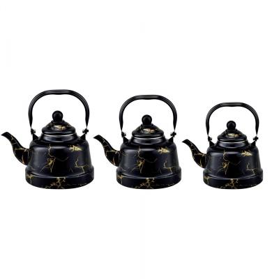 China Viable Diy Printing Enamel Coffee Kettle Enamel Camping Teapot Middle East 2L Teapot for sale