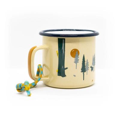 China Viable Matte Enamel Camping Mug 12OZ Mug Sold Well In USA for sale