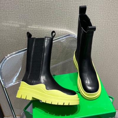 China Dropshipping Waterproof Ladies Fall Boots Women Chelsea Boots 2021 Leather Rain Boots for sale