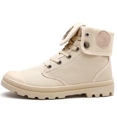 China Custom 100 Round Factory K3411328 Men's Boots Casual Leather Canvas Boot Newest Style for sale