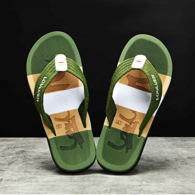 China Factory Price Fashion Trend Dropshipping Sale Hot New Design Men's Beach Red Color EVA Sole Summer Slippers Customize Slide Flip Flops for sale