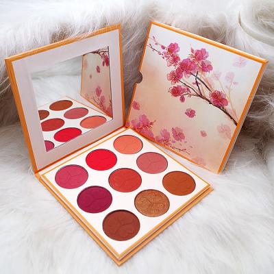 China Low MOQ Matte Nine Colors Cardboard Long Lasting Eyeshadow Palette Waterproof Wholesale for sale