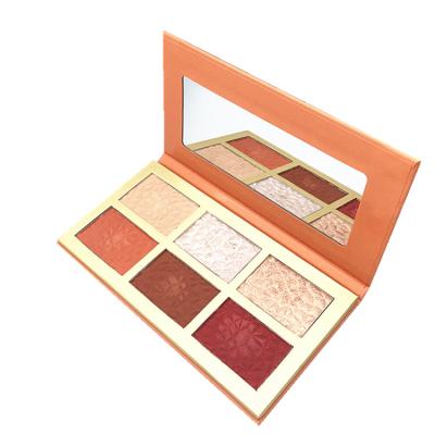 China Waterproof High Quality Private Label Blush Highlighter Contour Bronzer Palette Custom Vegan Face Make Up Blush With Logo for sale