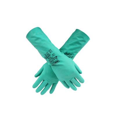 China Wholesale Cheap Wholesale Industrial Hand Protection Household Anti-smash Manufacturers Safety Work Gloves Green Nitrile Gloves for sale