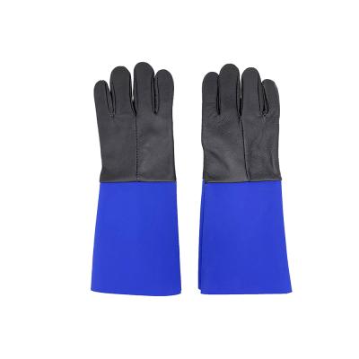 China Heat Proof Leather Heat Insulation Oil Resistance Safety Hand Gloves and Welding Sleeves Foam Gloves for sale