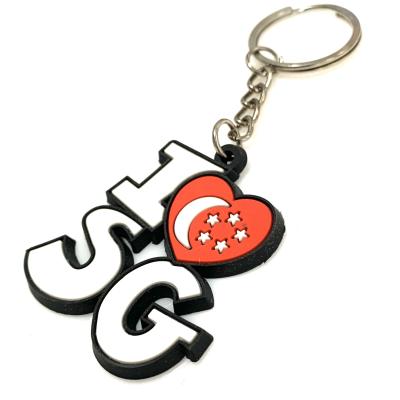 China Plastic 3D PVC cheap soft key chain, bulk custom rubber keychains, plastic keychains for sale