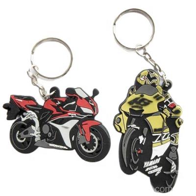 China Promotion & Remembrance& Wholesale Custom Rubber Motorcycle Business Gift KeyChains for sale