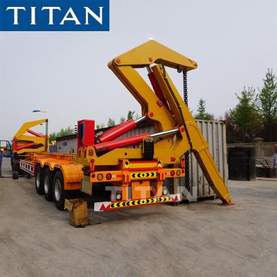 China Automatic loading truck trailer 40ft self side loader container trailer sideloaders self shipping container trailer gun for sale for sale