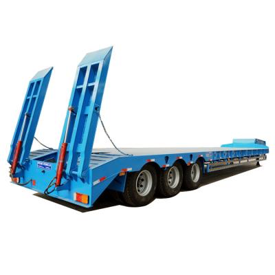 China Tri Truck Axles 60T Low Bed Trailer Semi Trailer For Sale In Kenya Mombasa Manufacturers for sale