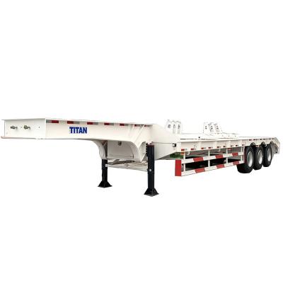 China Truck Trailer 3 Axle 60 Ton Lowbed Truck And Trailer For Sale In Nigeria Lagos for sale