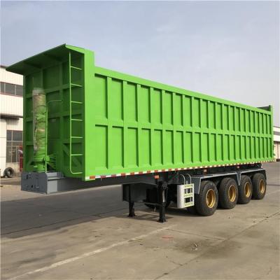 China Truck Trailer 4 Axle 80 Ton 40CBM / Cubic Semi Tipper Dumper Trailer For Sale With Best Price in Malai for sale