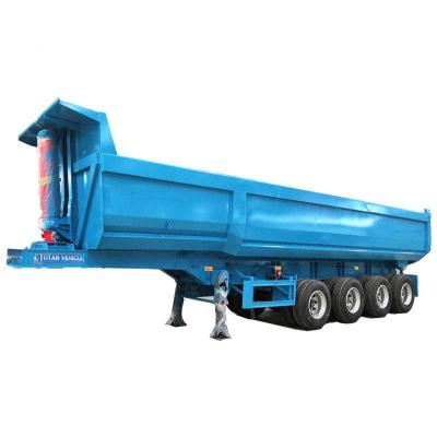 China Dump Truck Trailer 4 Axle 60/80 Ton Heavy Duty Semi Rear End Tipper Truck Tractor Semi Trailer For Sale Cost for sale