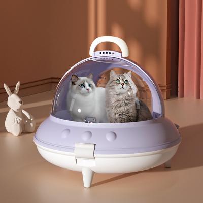 China New Design Sustainable Large Cat Toilet Self Cleaning Cat Luxury Smart Trash Can With Included Full Drawer Pet Toilet for sale