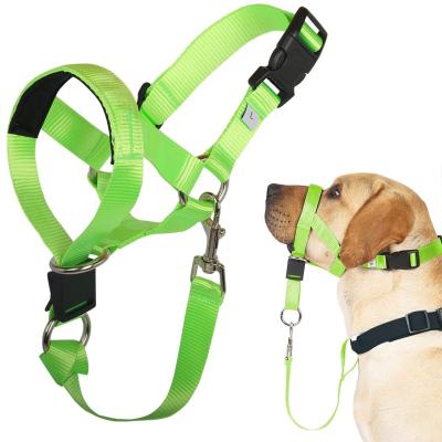 China Viable Pet Supplies Wholesale No Pull Adjustable Dog Head Collar With Padded Cloth Pet Muzzle Anti-Pull Head Harness For Dogs for sale