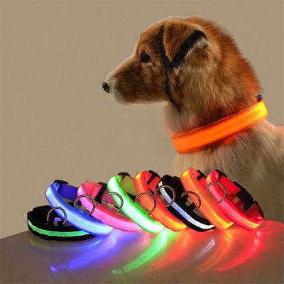 China Viable Luxury Led Flashing Light Cat Collar Waterproof Eco-Friendly Reflective Adjustable USB Rechargeable Led Dog Collar for sale