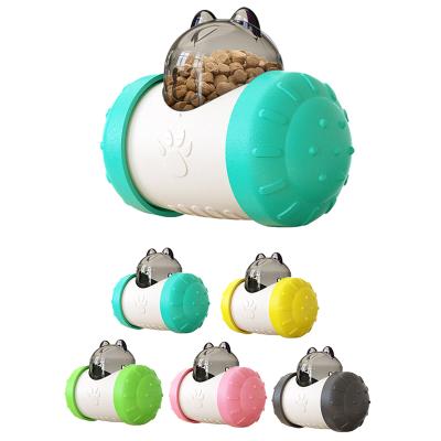 China Tumbler Toy Dog Leaky Food Toy Viable Balance Car Swing Interactive Pet Dog Toys Treat Slow Ball Driver For Cats Dogs for sale