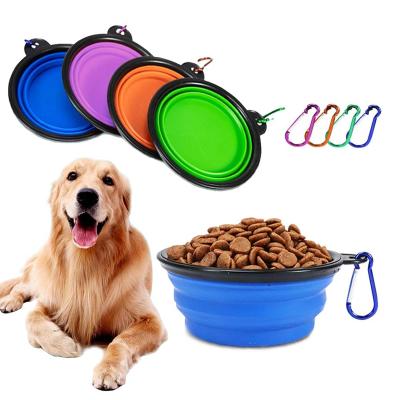 China Custom Portable Collapsible Collapsible Slow Water Bowl Custom Free Sample Travel Dog Bowl Collapsible Travel Dog Bowl for sale