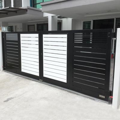 China Hot Selling Easily Assembled Aluminum Front Driving Gates Remote Swinging for sale