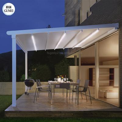 China Cheap Electric Waterproof Retractable Outdoor Roof Pergola Opening Price Pop Up Tents for sale