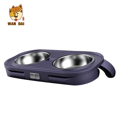 China New Design Stainless Steel Dog Food Bowl Two Way Adjustable Pet Food Feeder Bowl Viable Non-Slip Pet Price Low Price for sale