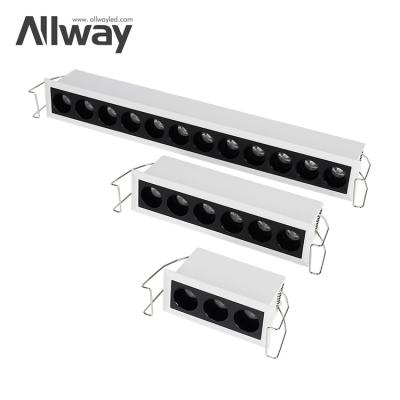 China New Home IP54 24W Anti-glare Adjustable Grill Light Frame 8 15 Led Downlight Linear Tubes Trims for sale