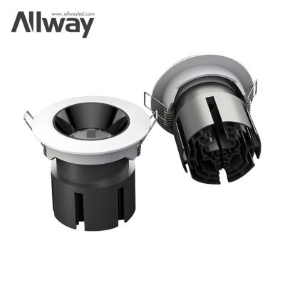 China Allway Modern Hotel Cabinet Ceiling Lamp Spot Light Frame Home Mount Fitting Recessed LED Spotlight Housing for sale