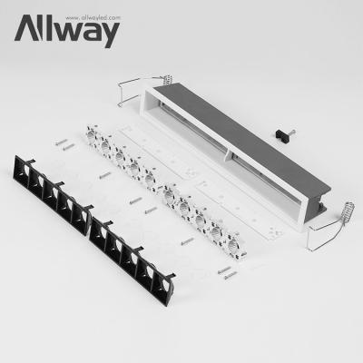 China Office / Home Easy Installation Fittings Ceiling Down Light Downlight Recessed Tube Lamp Housing Lighting Linear LED for sale