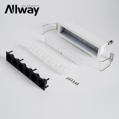 China Modern Household Ceiling 2022 IP54 Waterproof Grille Light Frame Interior Corridor 8 15 24 W Linear Light Led Fittings for sale