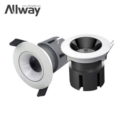 China Modern Anti-Glare Adjustable Black Cob Recessed Dimmable High Brightness Angle Downlight 7 12 20 30 Watt LED Spotlights for sale