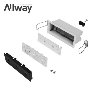 China Allway New Design Modern Anti-glare Hotel Home Frame Ceiling Down Light Fixture LED Downlight Housing for sale