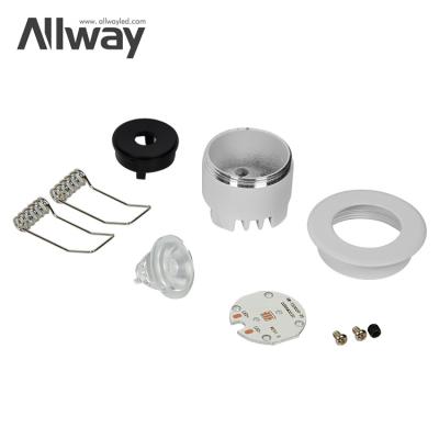 China Allway 2022 Newest Design Modern Indoor Accessories LED Lamp Housing Recessed Spot Lights Frame for sale