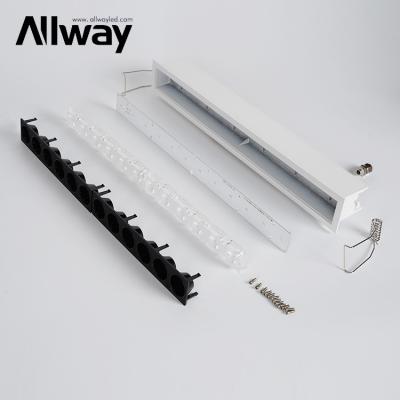 China Allway Modern SKD No Frame Easy 8 15 Strobe Installation Grill Light Indoor 24W Downlight Led Trims for sale