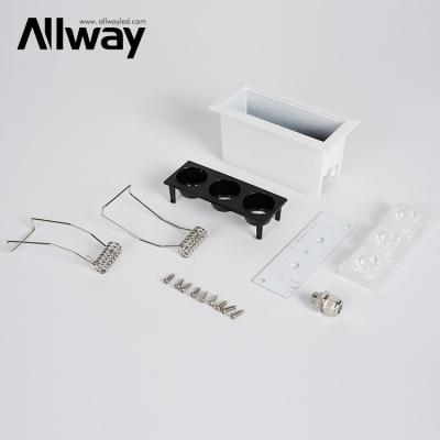 China ALLWAY Modern High Lumen Grill Frame CE Down Recessed Lamp Indoor Office 8W 15W 24W Led Linear Down Light for sale