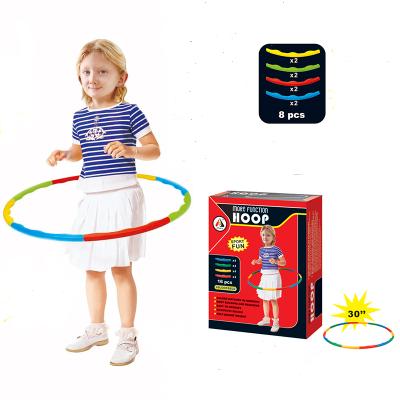 China Hoop Sports For Kids Polynesian Dance Hooping Ring Fitness Detachable Hoop Plastic Hooping Ring High Quality Custom Made Hoop Plastic Hoop for sale