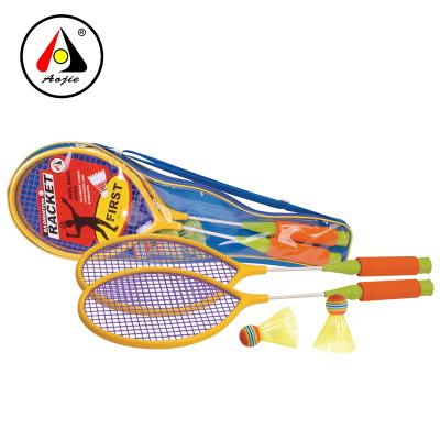 China CE certificate plastic badminton racket EVA handle kids sports toy badminton racket 64*20.5*3.5cm for sale