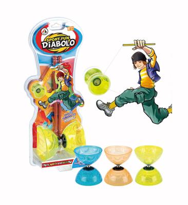 China CE certificate kids plastic yo-yo toy with transparent sticks led light up diabolo 56.5*24.5*93.5cm for sale