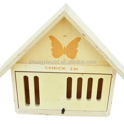 China Breathable Bee Insect Outdoor Garden Decor Wooden Pet Hanging House for sale