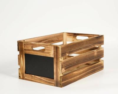 China Europe Pine High Quality Wooden Box Large Wooden Crate Box With Chalkboard &chalk for sale