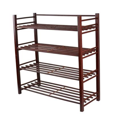 China Handmade High Quality Home Shoes Rack\Wooden Frame Shoes Rack\One Floor Chrome Plated Finish Shoe Rack for sale