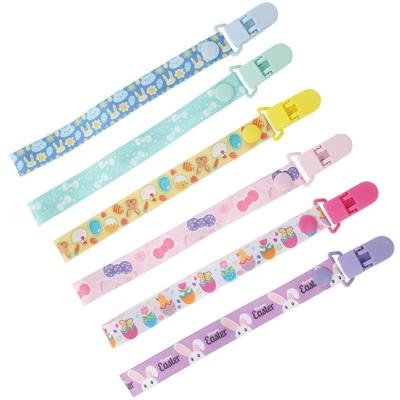 China Custom Wholesale Newborn Baby Pacifier Chain Anti Pacifier Silicone Drop Stroller Pacifier Clip Lanyard for sale