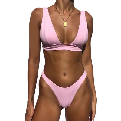 China 2022 QUICK DRY newest beach wear for women bra and thong bikini set multicolor fitness swimwear 2 pieces for sale