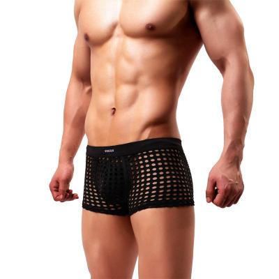 China Mesh lingerie for men men boxer briefs hot sexy underwear for men Breathable Sexy Male Lingerie Mesh Underwear for sale